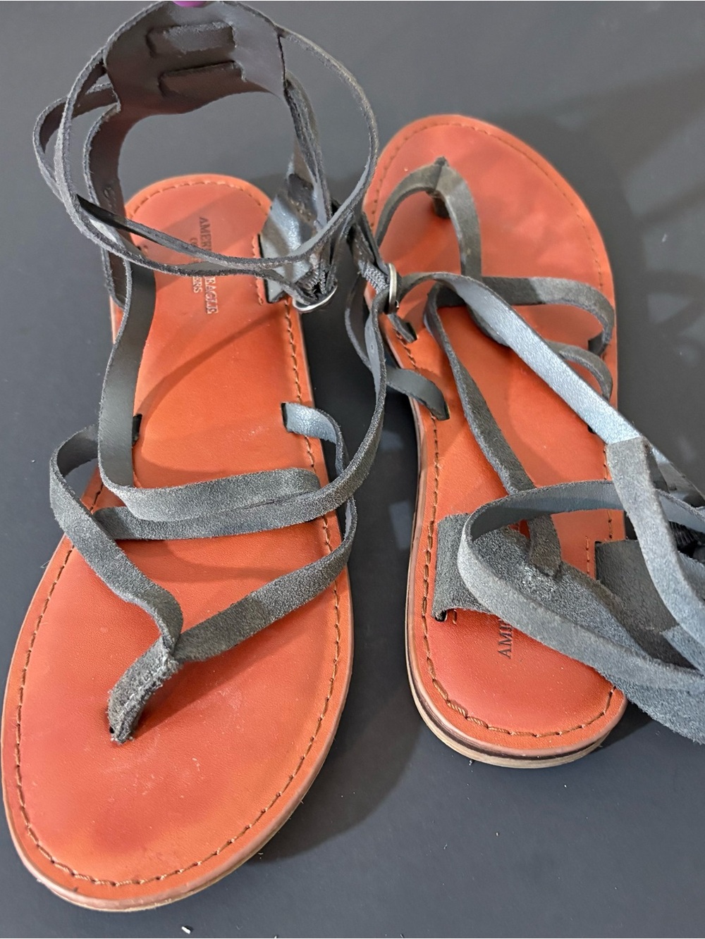 American Eagle Outfitters Leather ankle straps Sandals with Suede boho sumner